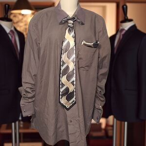 Karl Knox Men's French Cuff Fashion Shirt Set